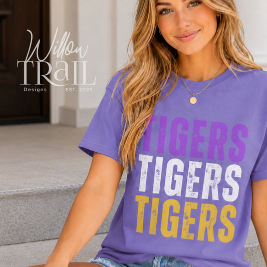 Retro Tiger Distressed Saturday Tee