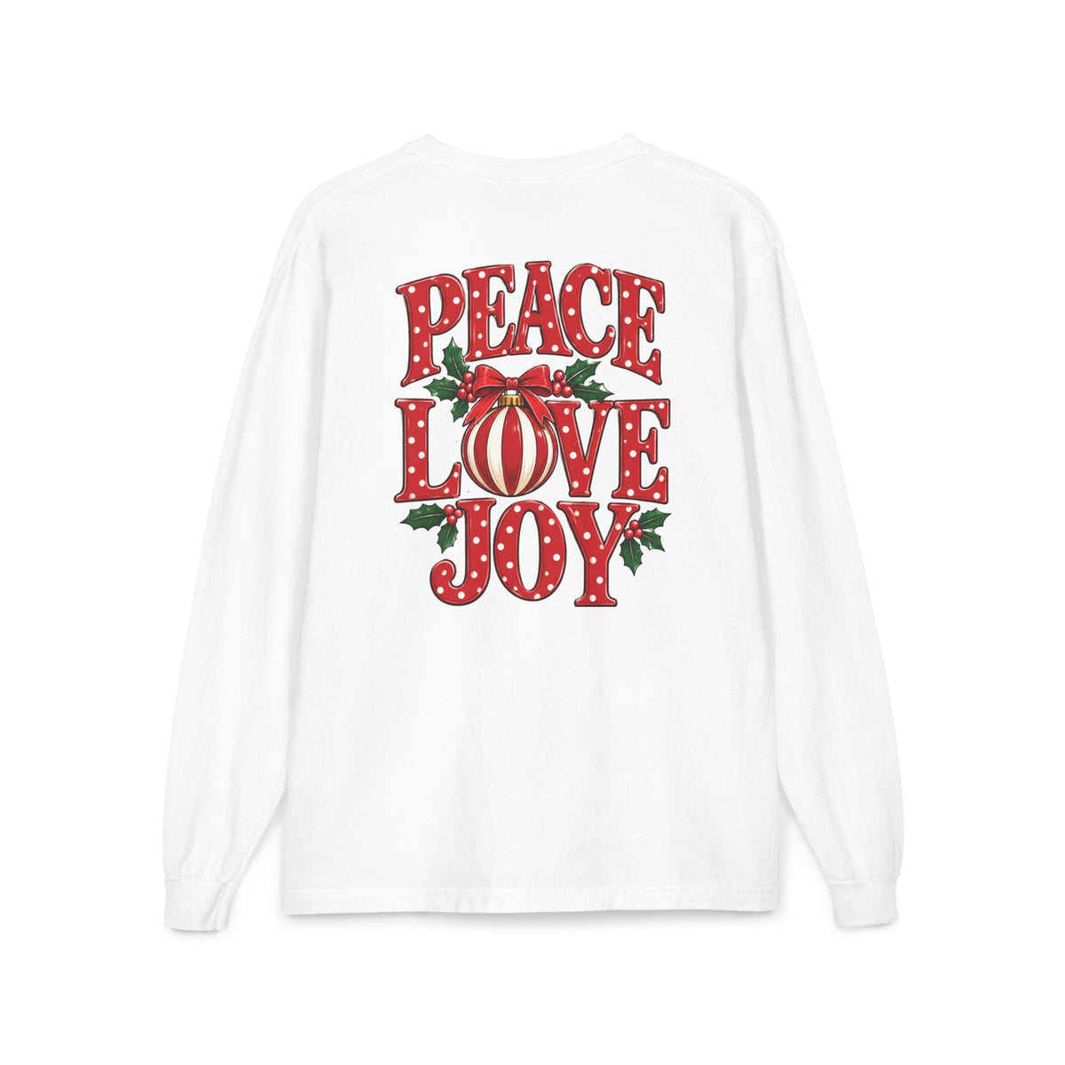 Peace Love Joy Christmas Long Sleeve Tee