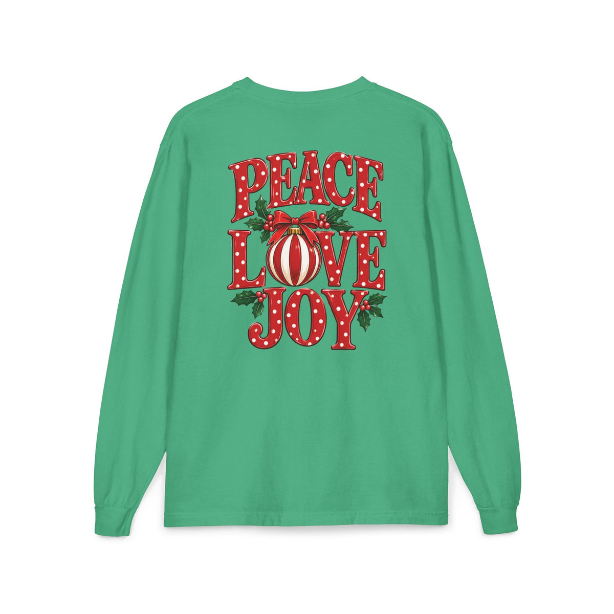 Peace Love Joy Christmas Long Sleeve Tee
