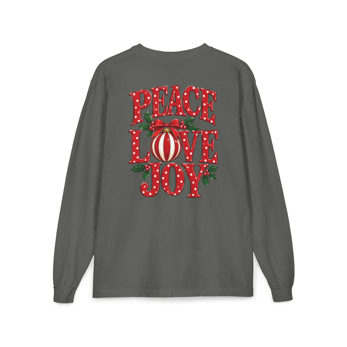Peace Love Joy Christmas Long Sleeve Tee